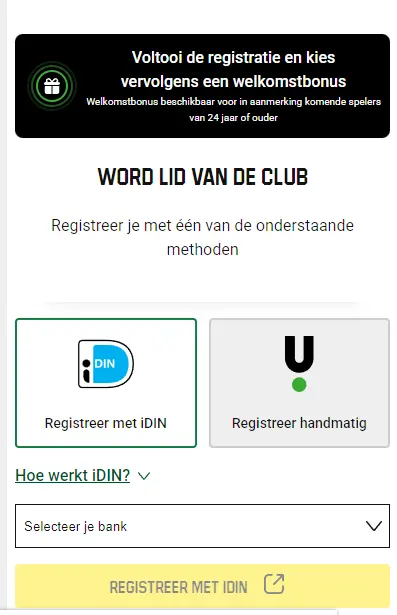 Konto erstellen – Registrierung für Spieler