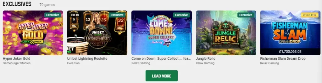 Auswahl an Casino-Titeln online